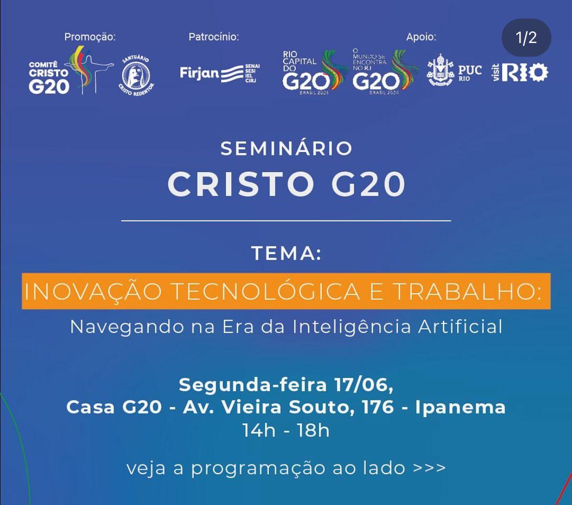 Comitê Cristo G20 realiza Seminário sobre inteligência artificial e trabalho