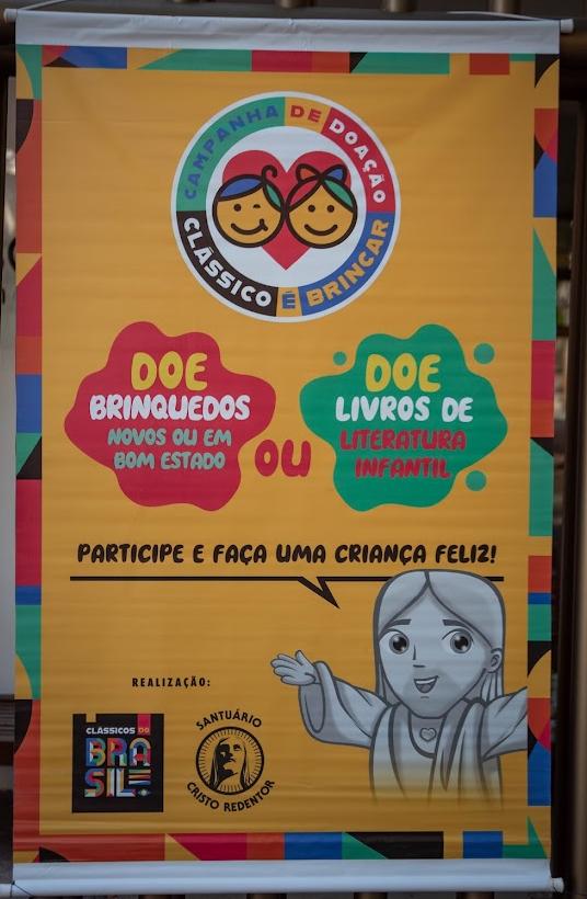 Festival Clássicos do Brasil, PECK e Santuário Cristo Redentor promovem troca de brinquedos e livros infantis por ingressos no dia 2 de outubro