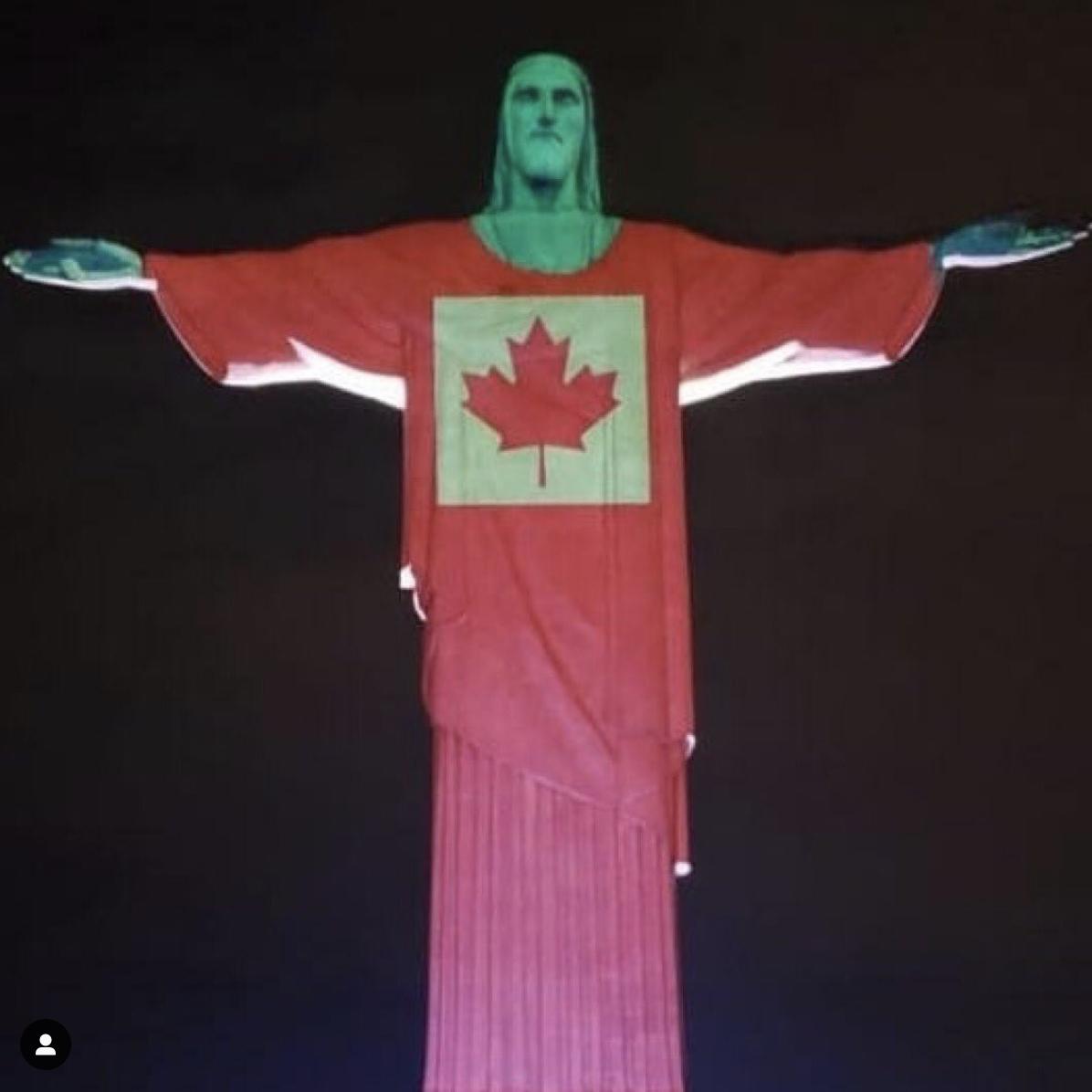 Cristo Redentor celebra o Dia do Canadá